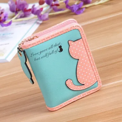 Cat Cut Out Coin Purse and Wallets