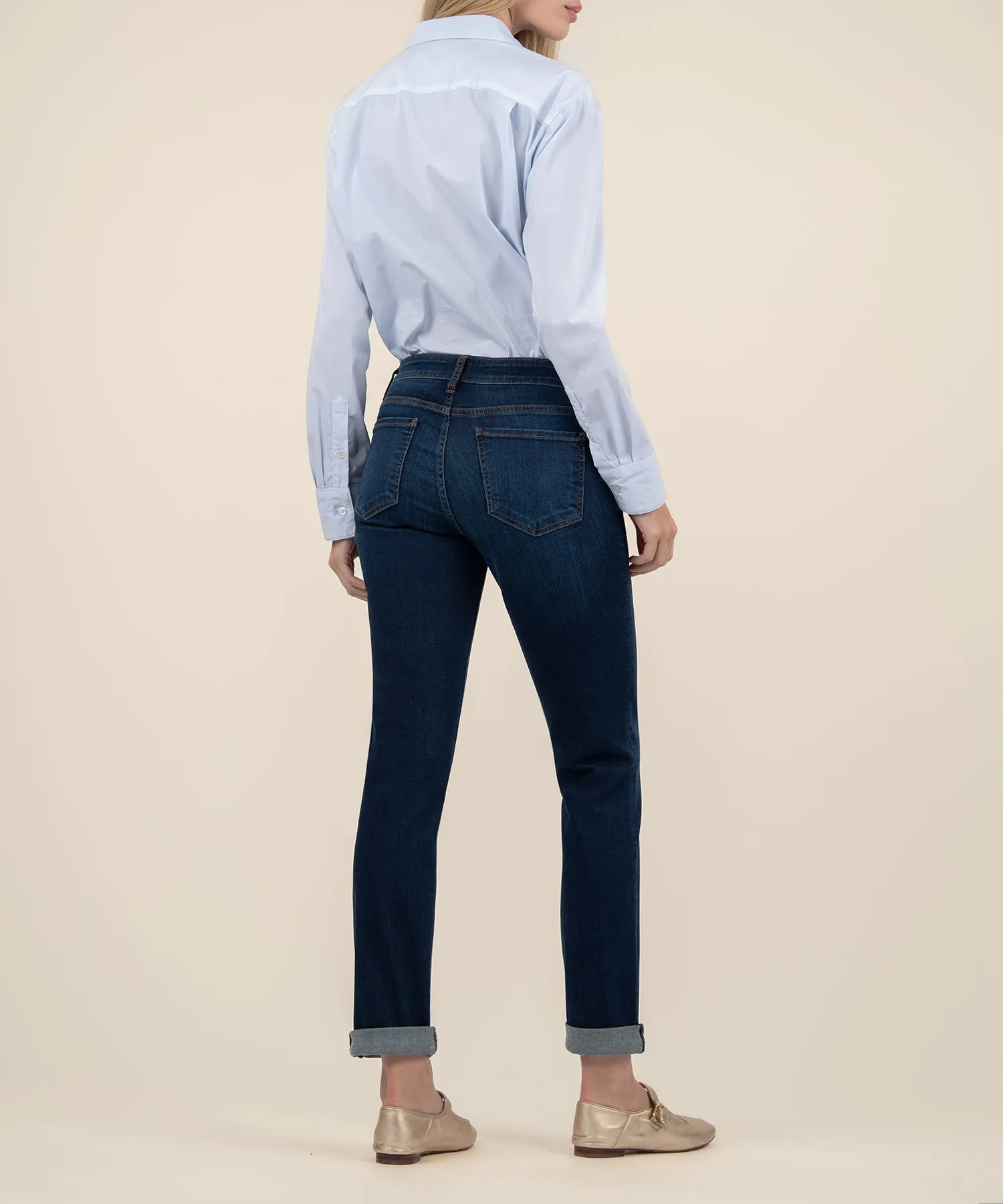 Catherine Mid Rise Boyfriend - Abelia Dark Stone Base