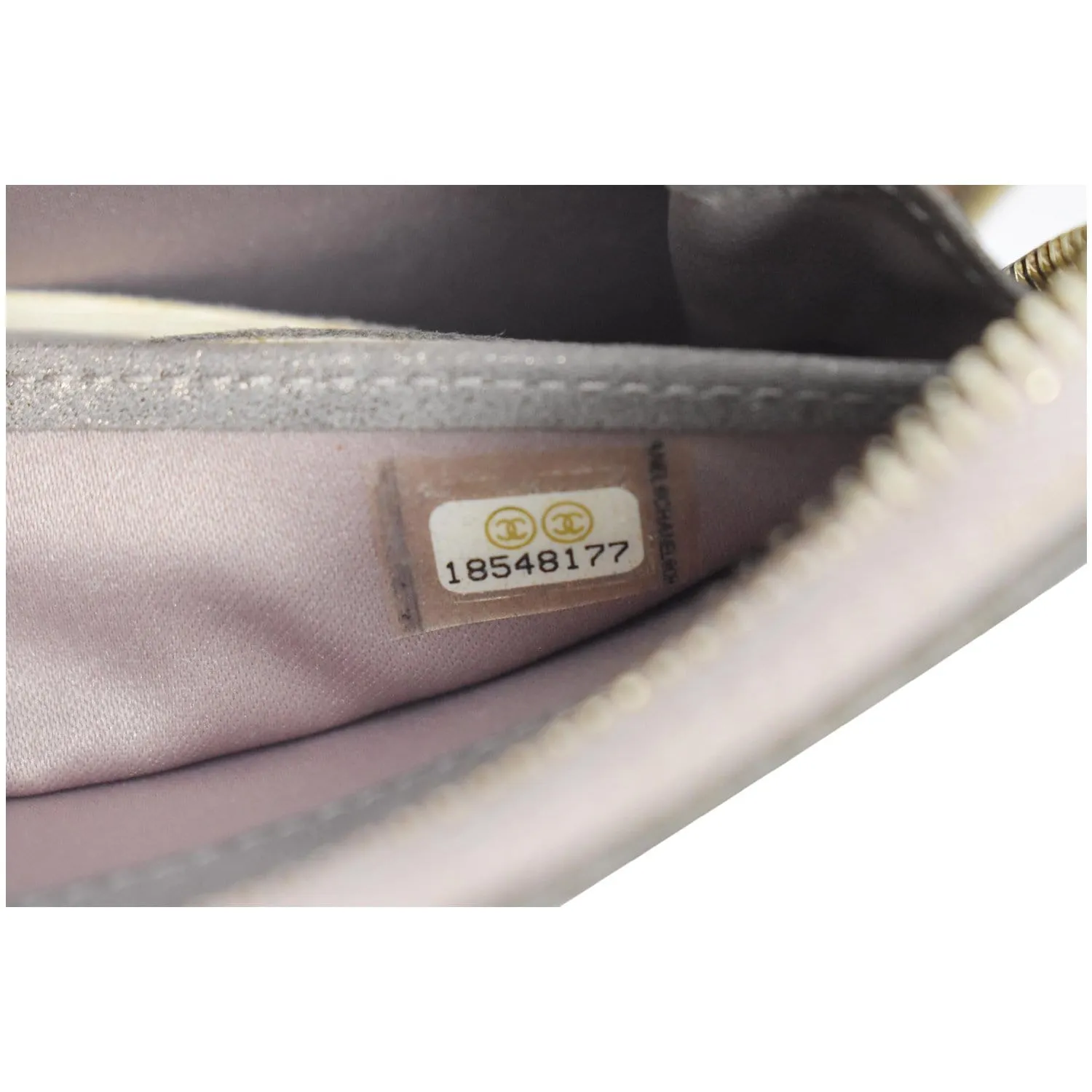 CHANEL Zip Around Coated Canvas Wallet Beige