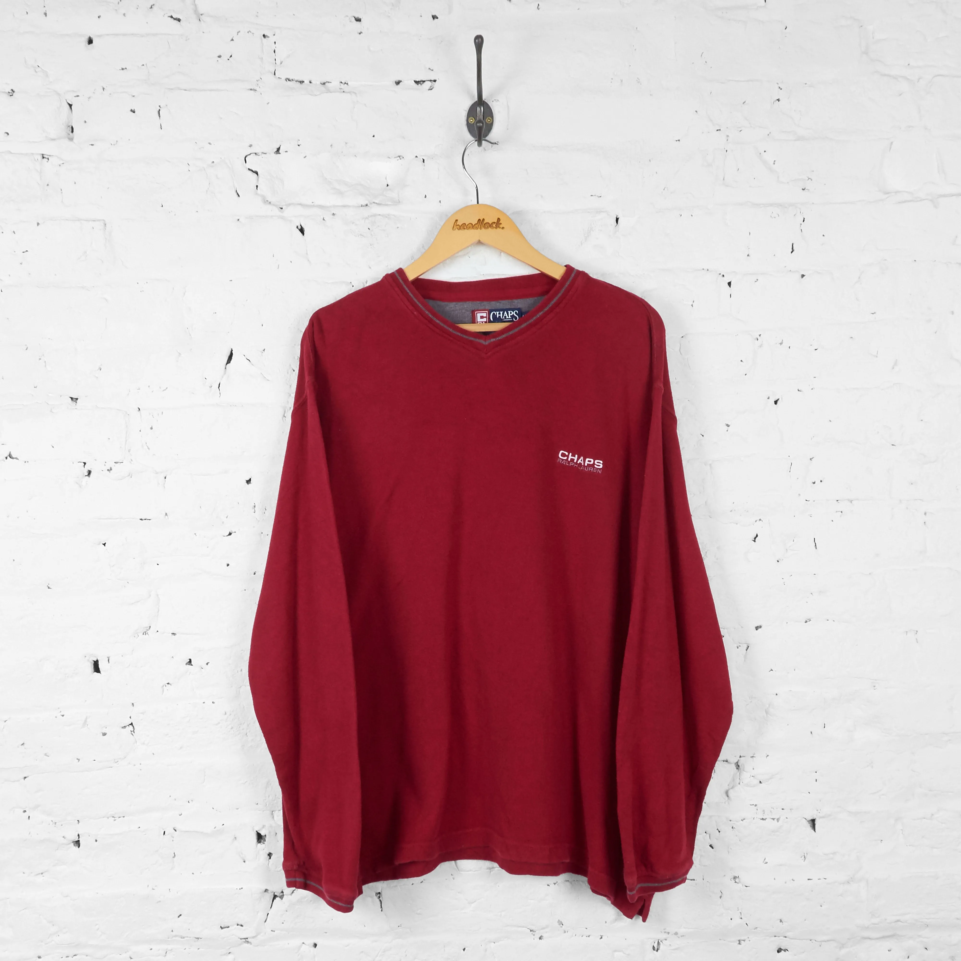 Chaps Ralph Lauren Long Sleeve T Shirt - Red - L