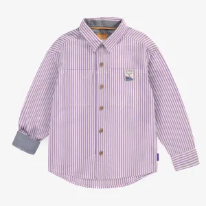 Chemise mauve à rayures, enfant|| Purple striped shirt,  child