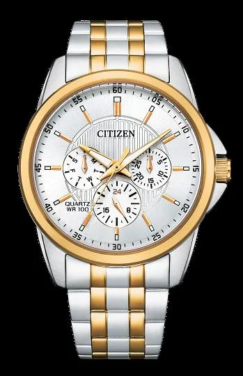 Citizen-Quartz Silver-Dial Two-tone Men's-Watch