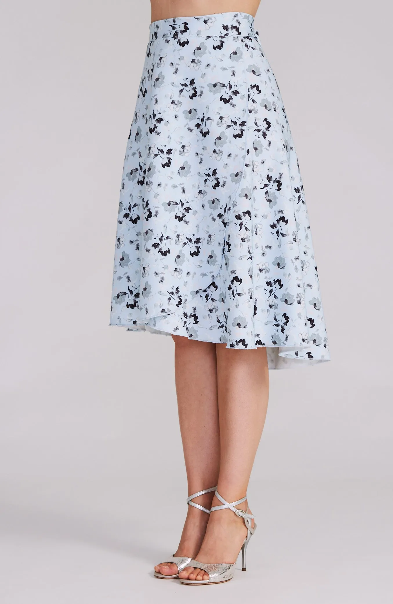 COCO Tango Wrap Skirt in Light Blue Florals