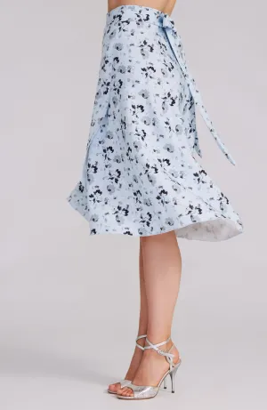 COCO Tango Wrap Skirt in Light Blue Florals