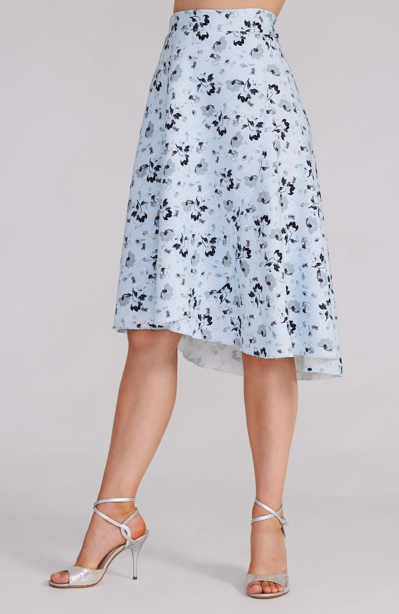 COCO Tango Wrap Skirt in Light Blue Florals