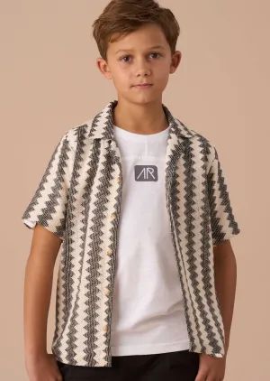 Cody Black Stripe Knitted Shirt