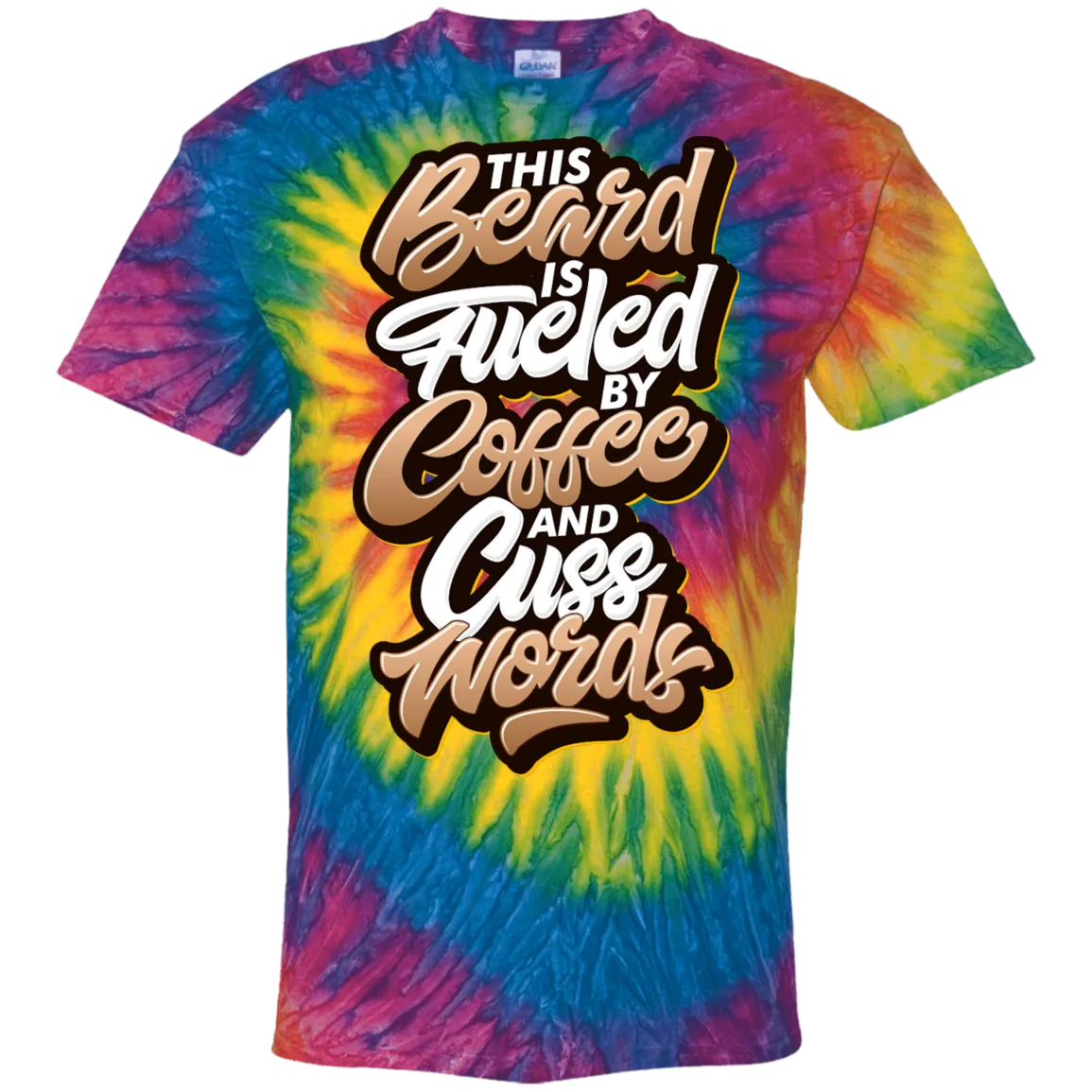 Coffee and Cuss Words Tie Dye T-Shirt