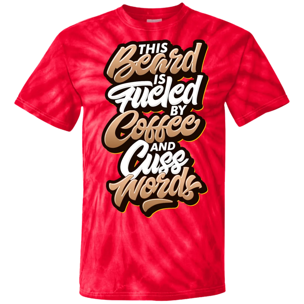 Coffee and Cuss Words Tie Dye T-Shirt