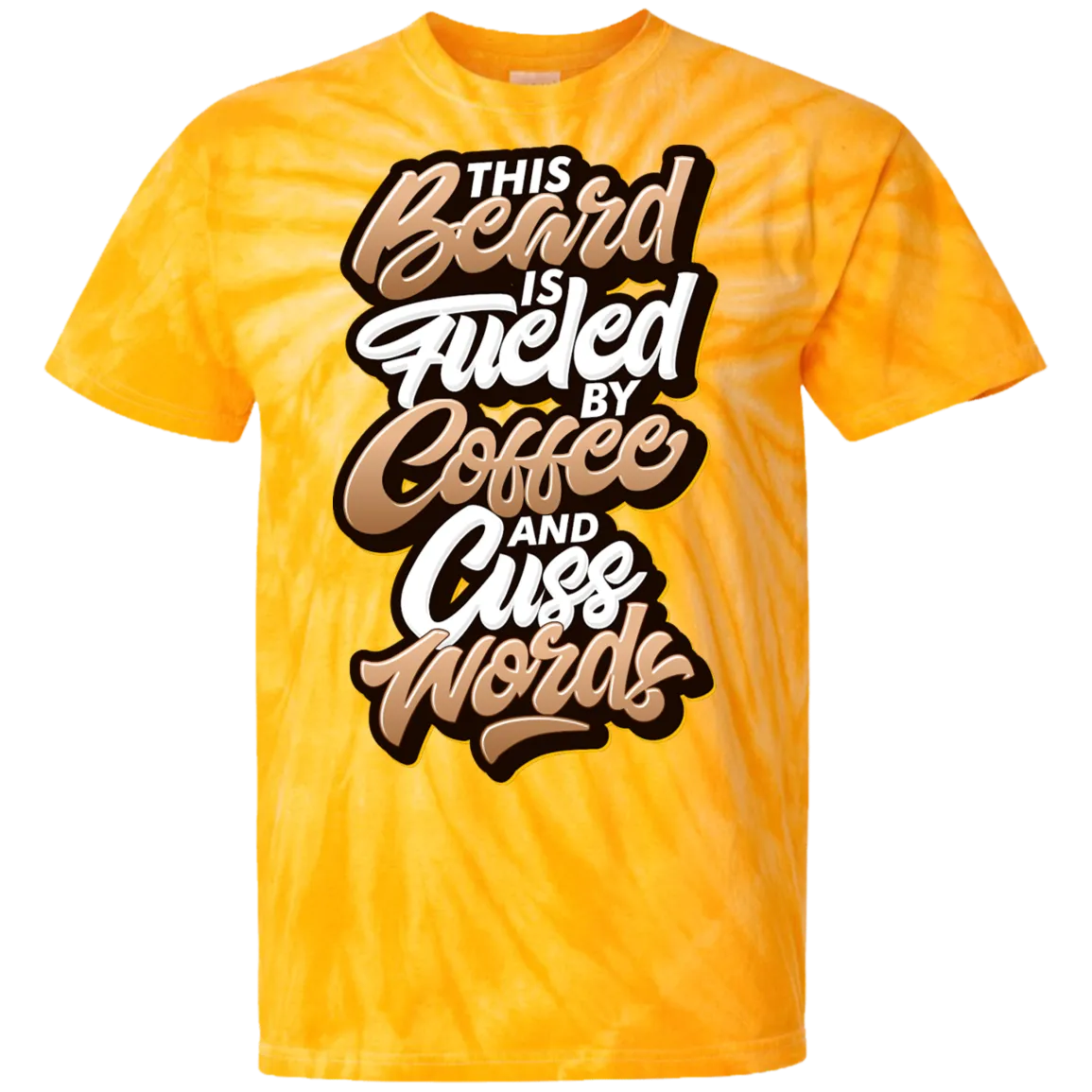Coffee and Cuss Words Tie Dye T-Shirt