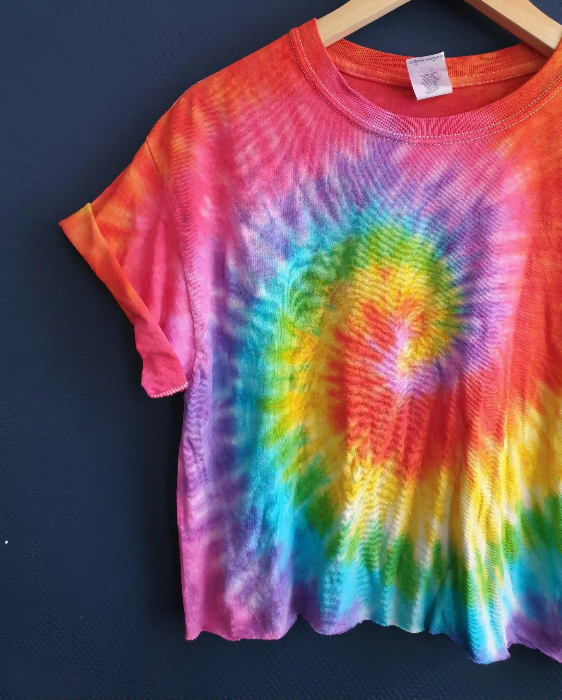 Colorful Tie-Dye Crop Top