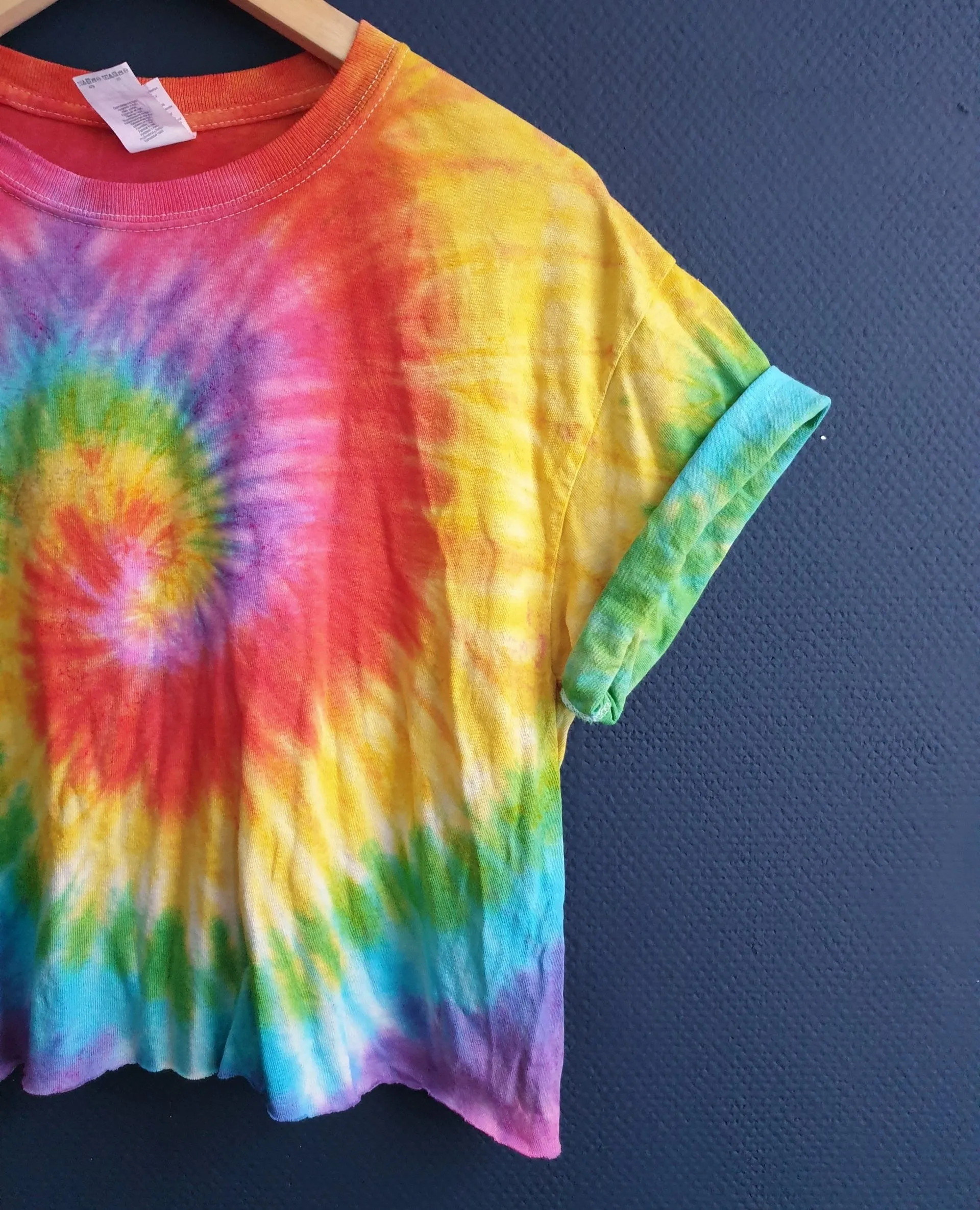 Colorful Tie-Dye Crop Top