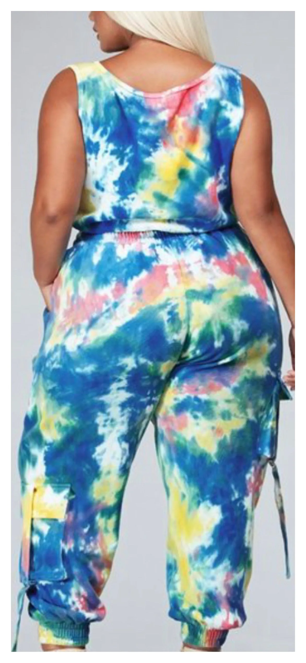 Comfortable in Tye-Dye 2pc Jogger Set (Plus Size Only)