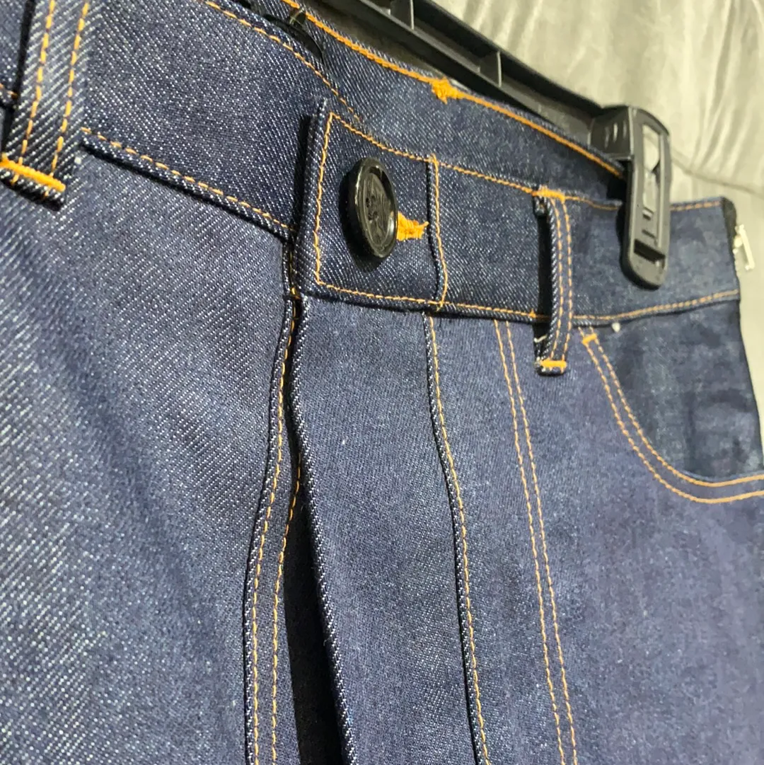 Comme des Garcons Denim Skirt with Pleated Underlining