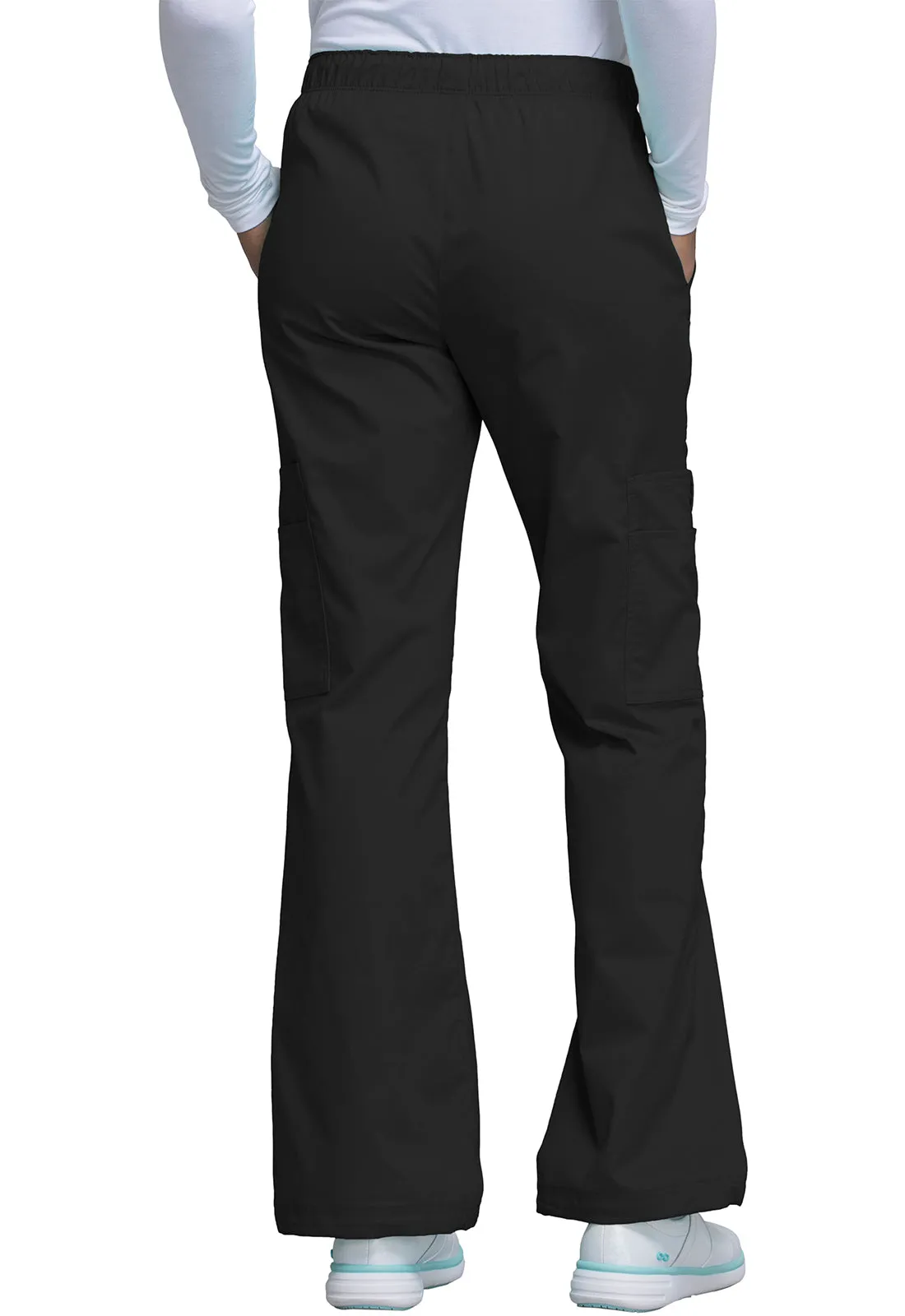 Core Stretch 4005 Mid Rise Pull-On Cargo Pants Black