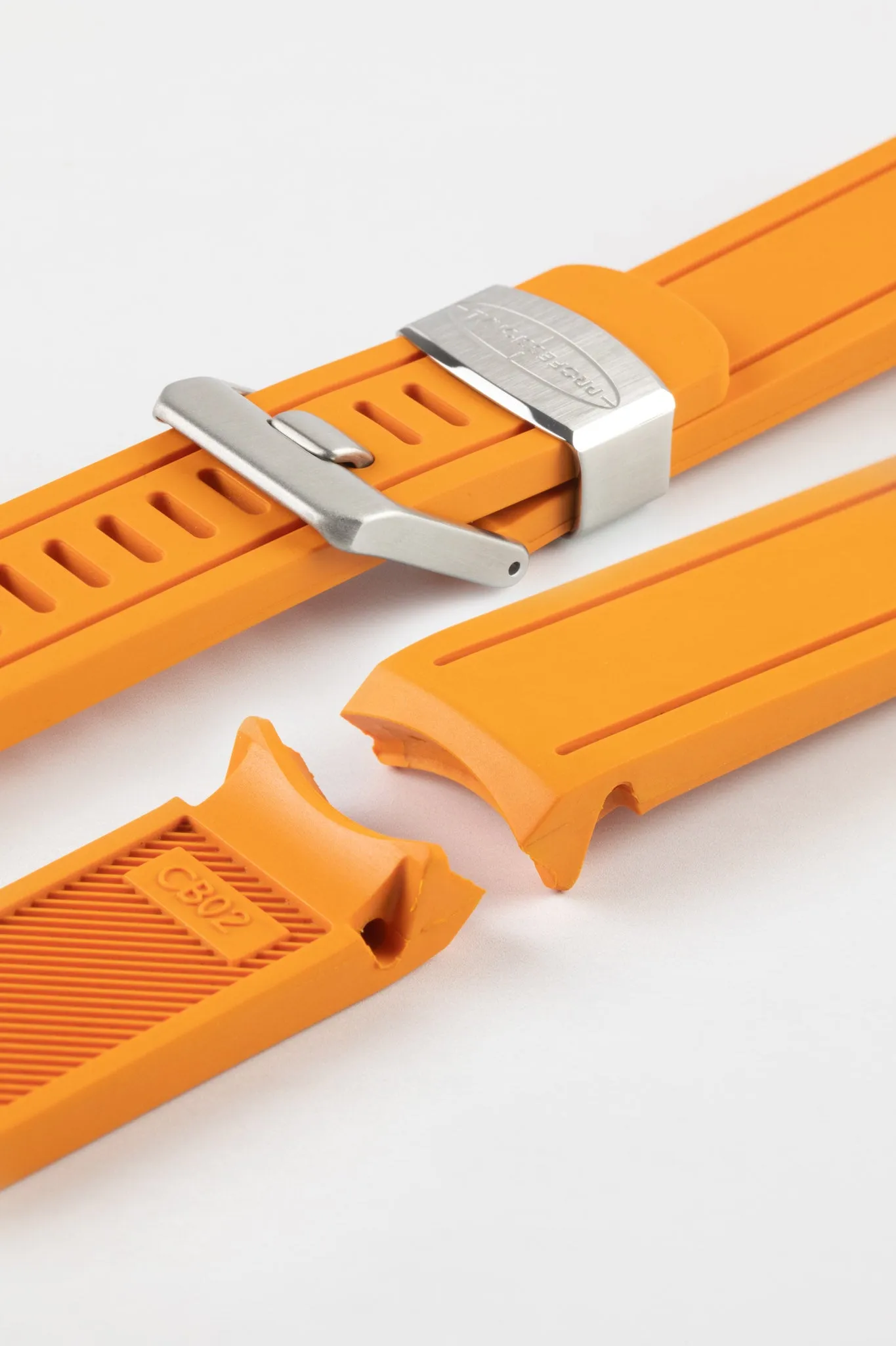 CRAFTER BLUE CB02 Orange Rubber Watch Strap for Seiko Sumo