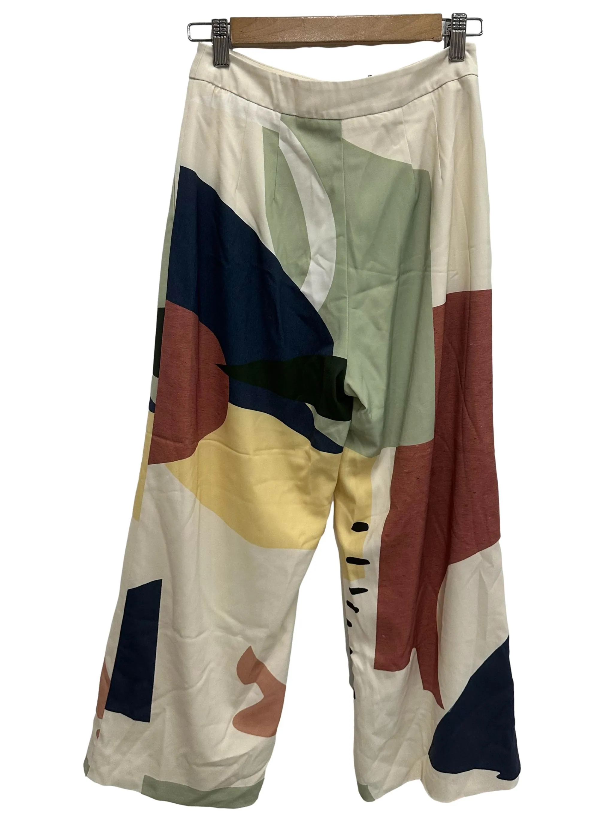 Cream Abstract Pants OSN