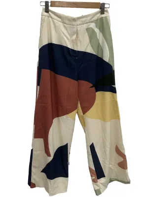 Cream Abstract Pants OSN
