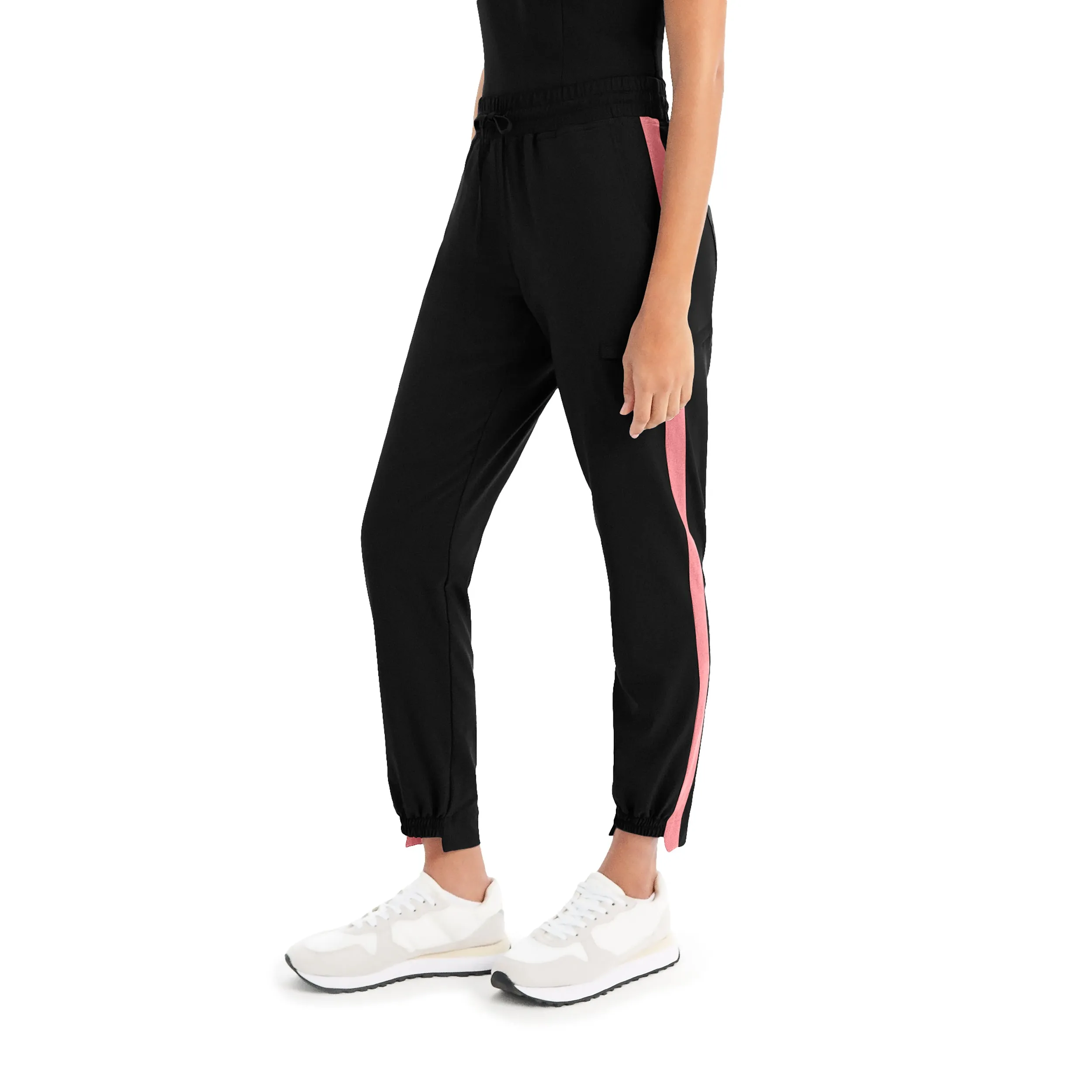 CRFT WB415 Women's Jogger Scrub Pants Black/Peach Blossom