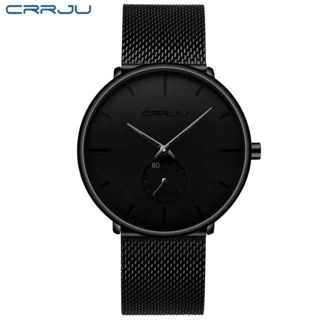 Crrju Fashion Mens Watches Top Brand Luxury Quartz Watch Men