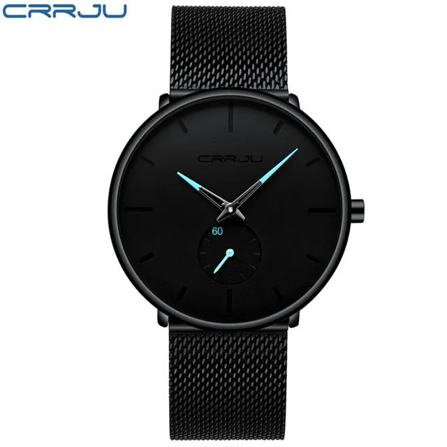 Crrju Fashion Mens Watches Top Brand Luxury Quartz Watch Men