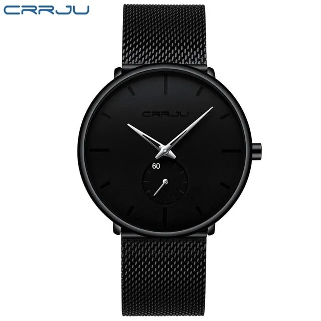 Crrju Fashion Mens Watches Top Brand Luxury Quartz Watch Men