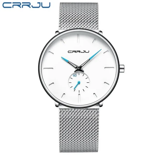 Crrju Fashion Mens Watches Top Brand Luxury Quartz Watch Men