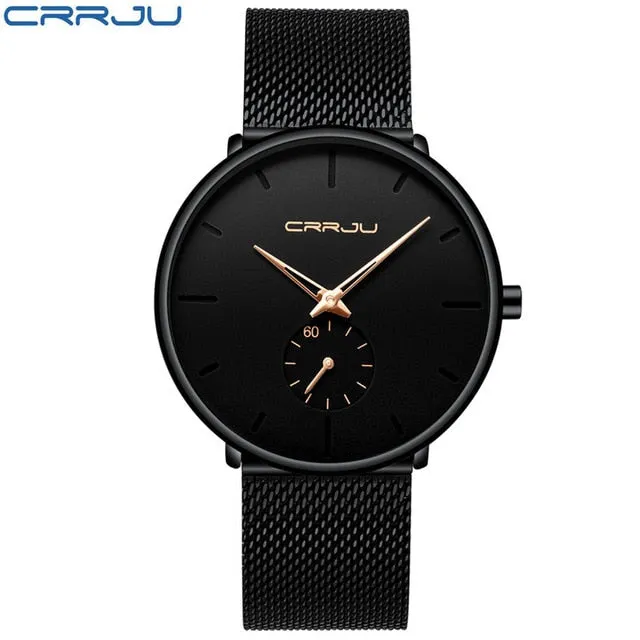 Crrju Fashion Mens Watches Top Brand Luxury Quartz Watch Men