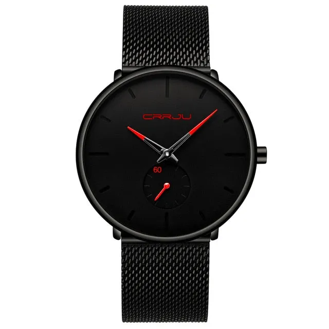 Crrju Fashion Mens Watches Top Brand Luxury Quartz Watch Men