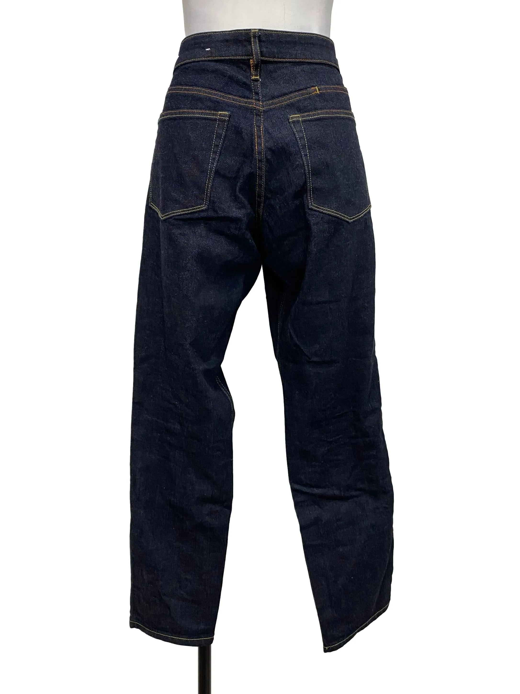 Dark Denim Straight-Leg Jeans
