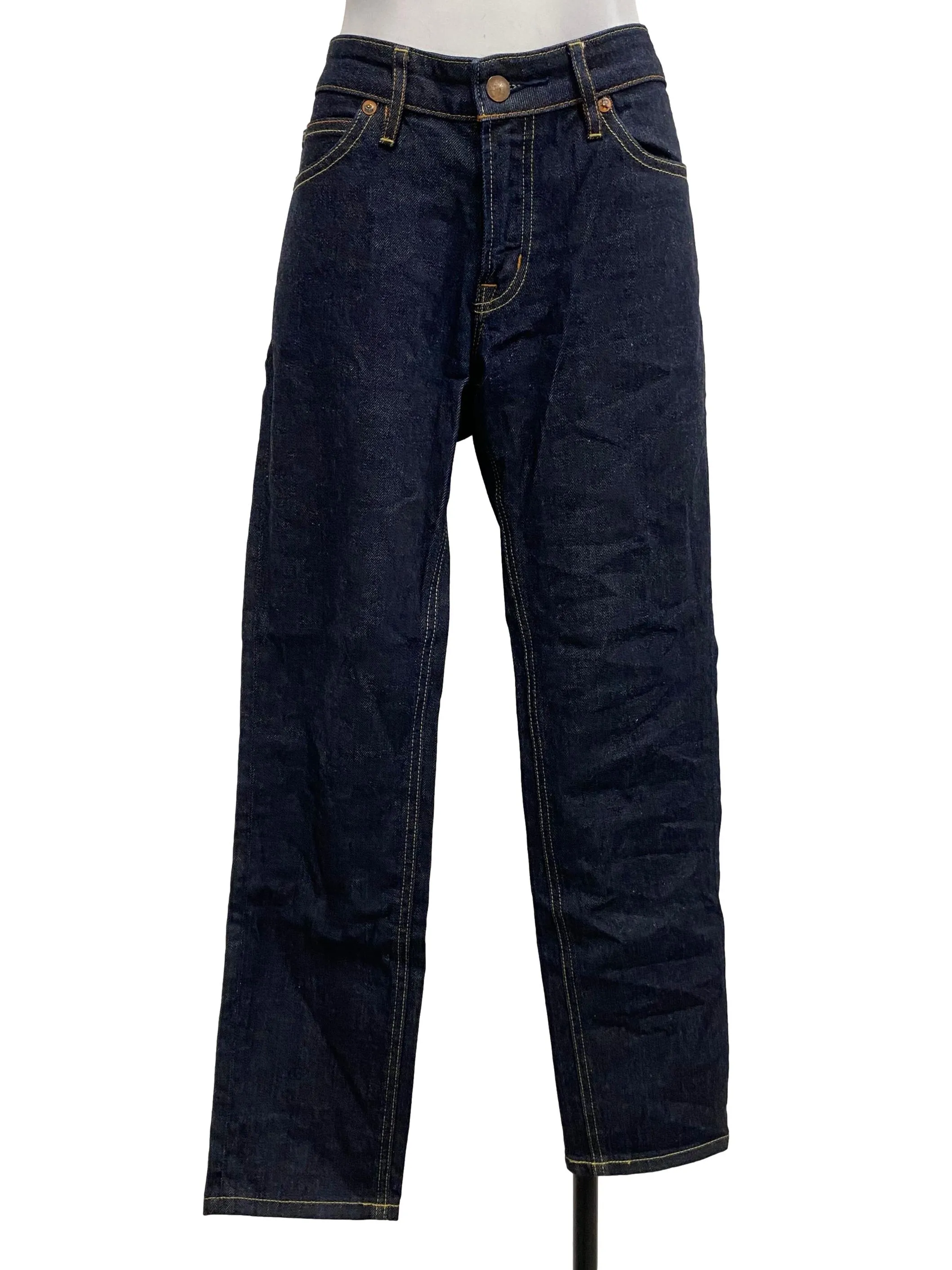 Dark Denim Straight-Leg Jeans