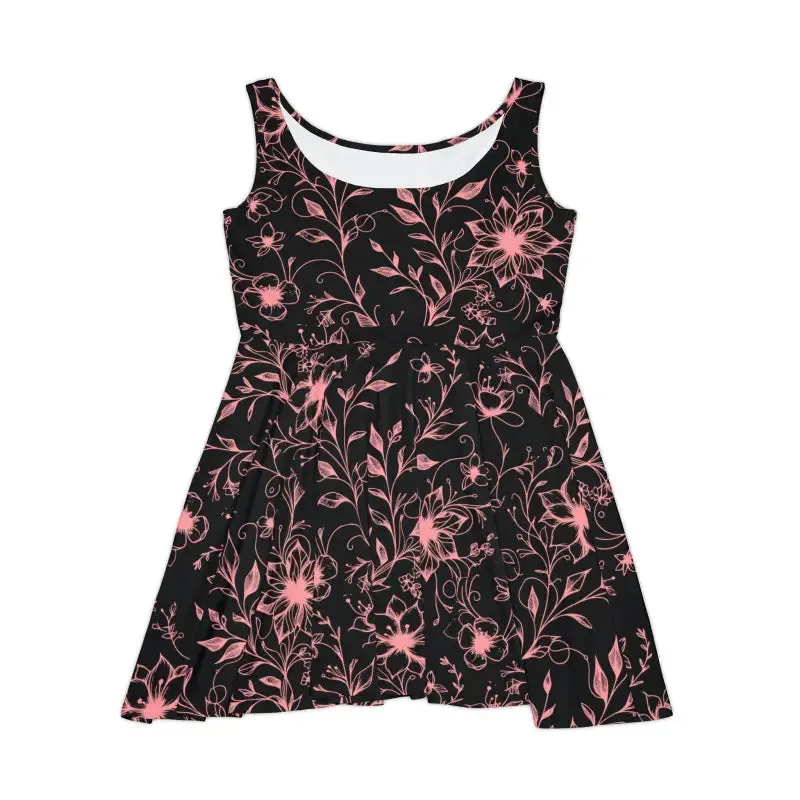 Dazzling Skater Dress with Designed Flower Vines