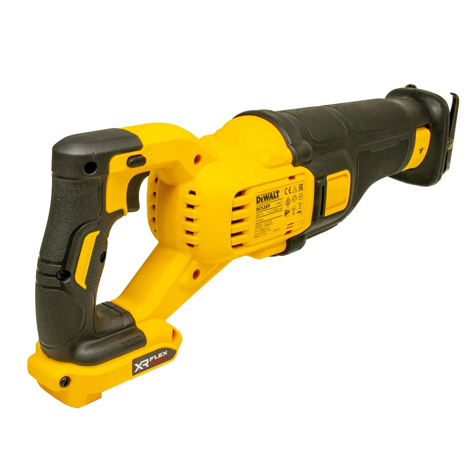 DCS389NT Akku-Säbelsäge, Bis 300 mm in Holz, 54 Volt XR Flexvolt, in T-STAK Box VI