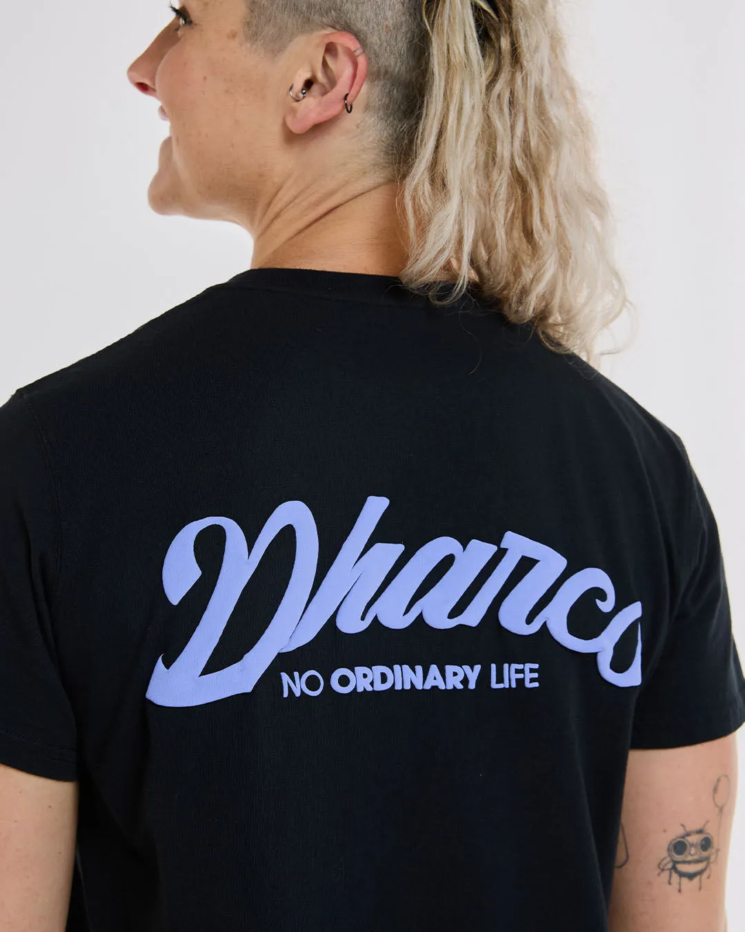 DHARCO Womens Cotton Tee | Black
