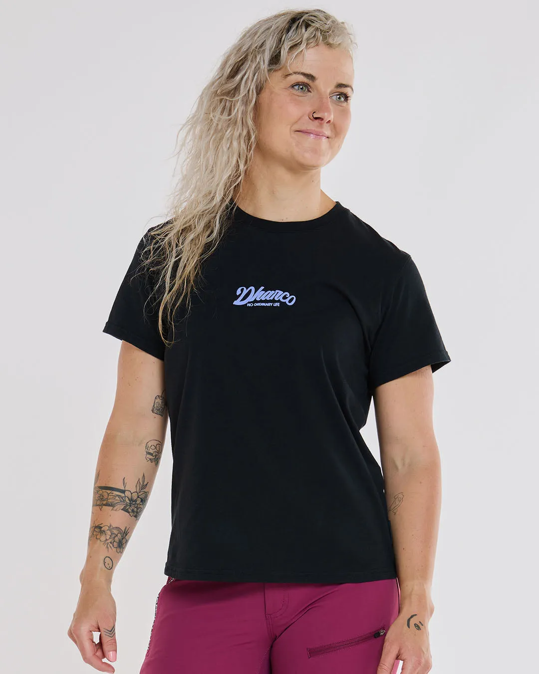 DHARCO Womens Cotton Tee | Black