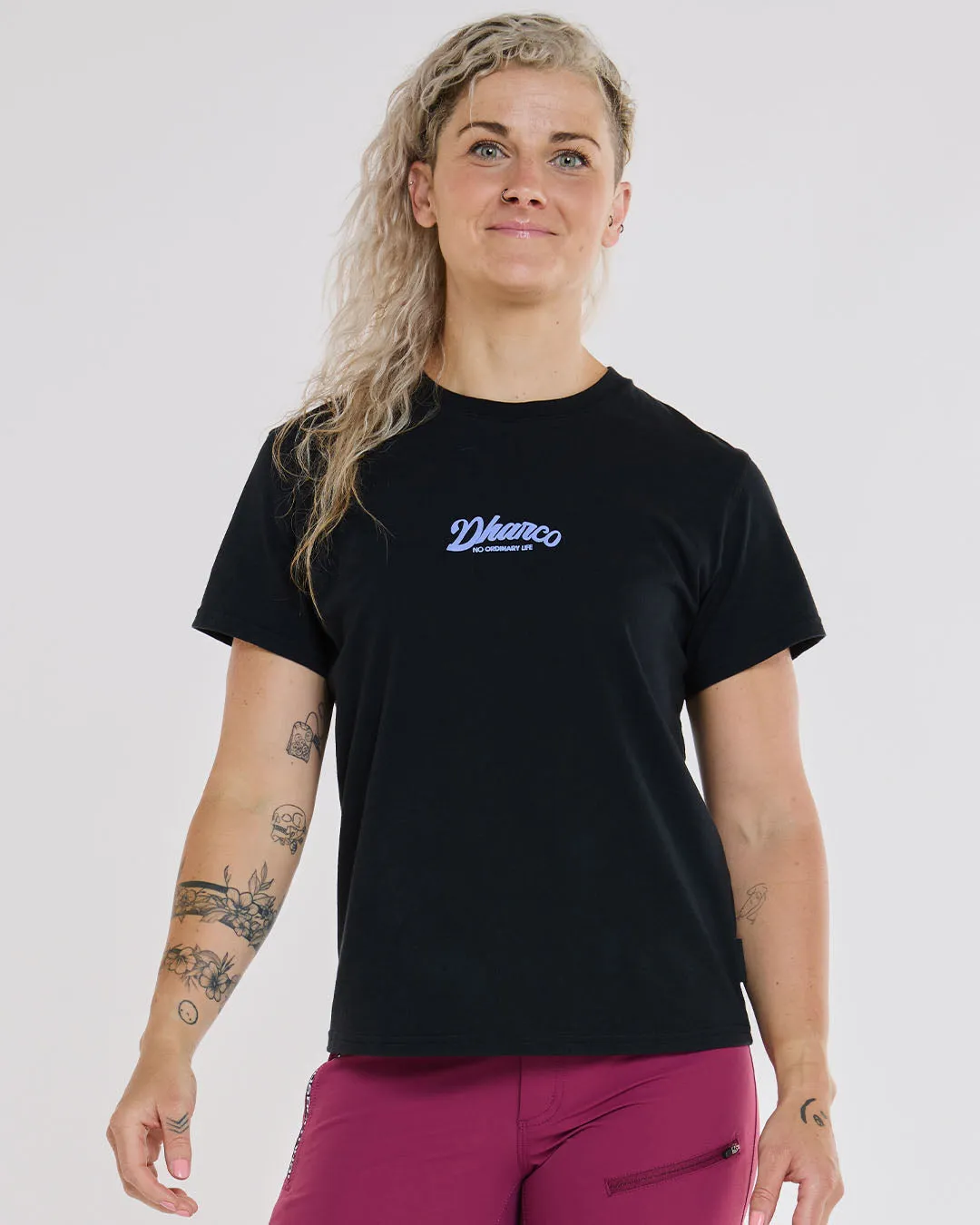 DHARCO Womens Cotton Tee | Black