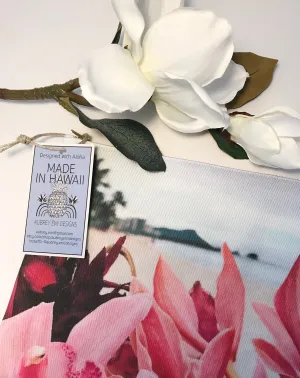Diamond Head & Orchids Pouch (Med/Lg)