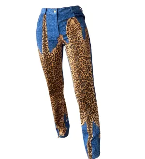 Dior Blue Cheetah Pants