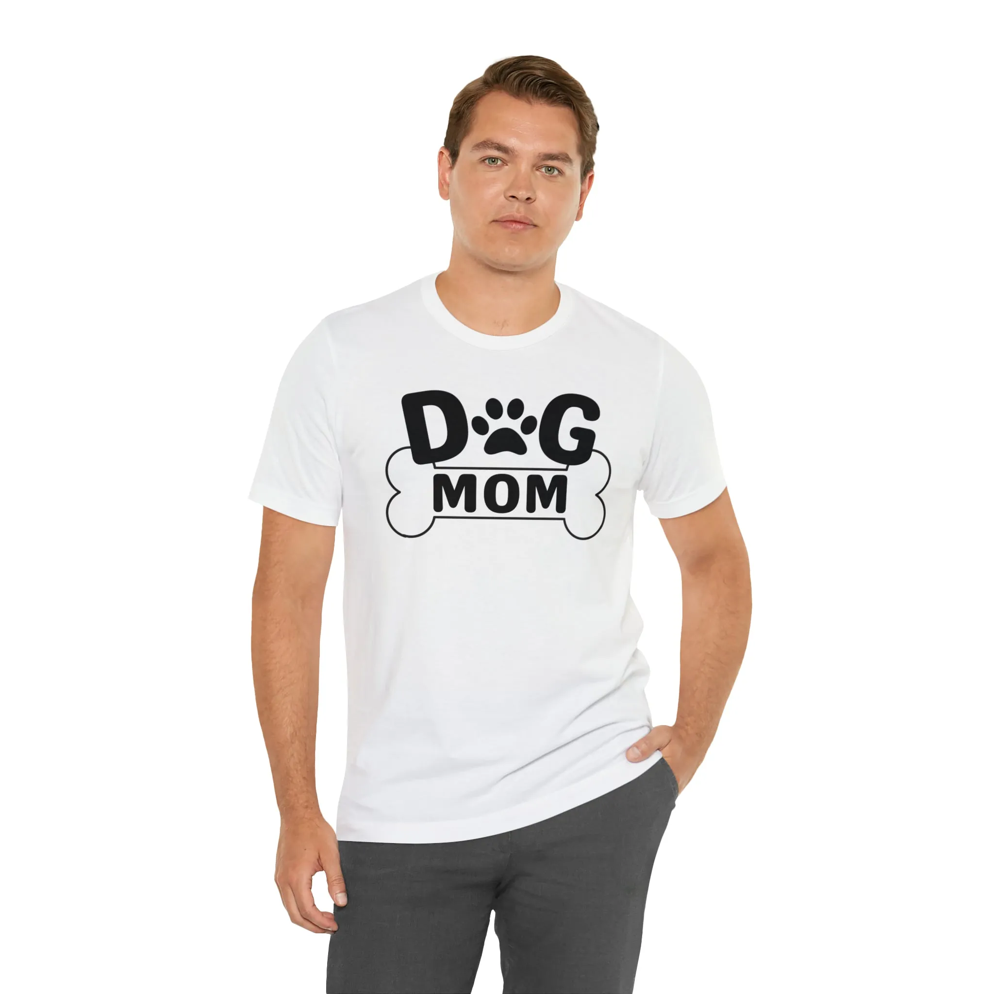 Dog Mom and Bone T-Shirt | I Love my Dog Tee |  Bella Canvas 3001 Unisex |  Dog Lover Short Sleeve Tshirt