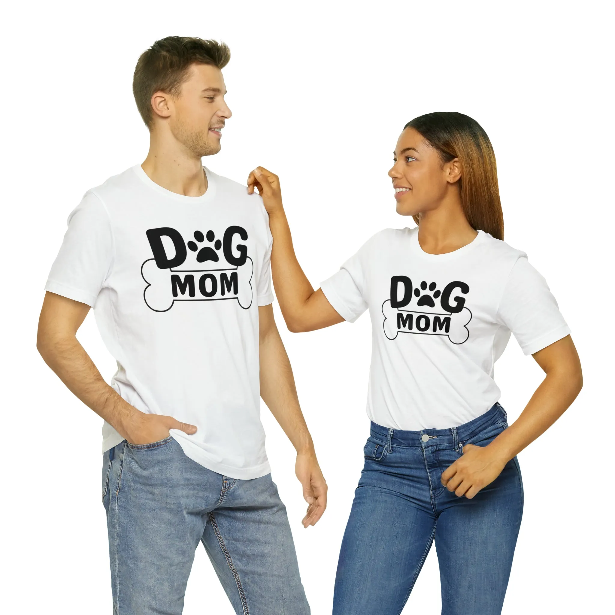 Dog Mom and Bone T-Shirt | I Love my Dog Tee |  Bella Canvas 3001 Unisex |  Dog Lover Short Sleeve Tshirt