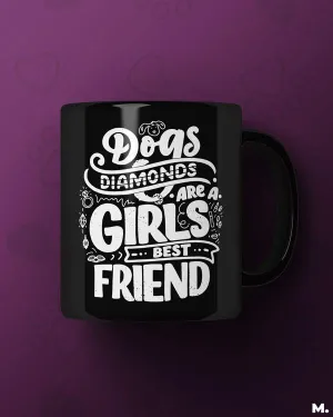 Dogs and diamonds printed mugs