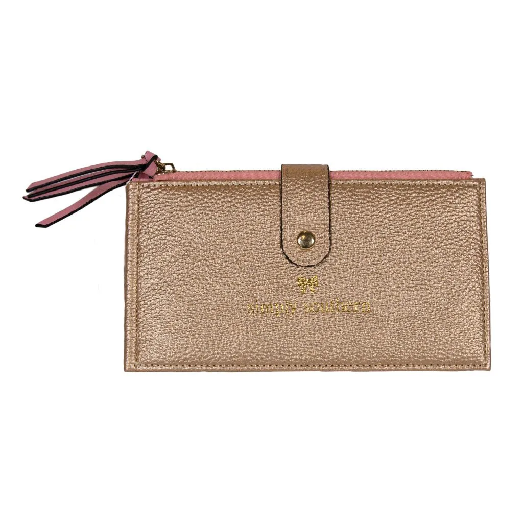Double Zip Wallet - Gold