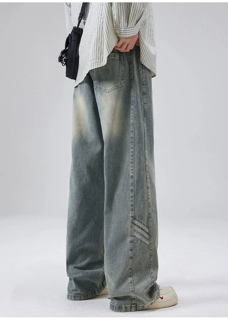 Drawstring Straight-leg Jeans