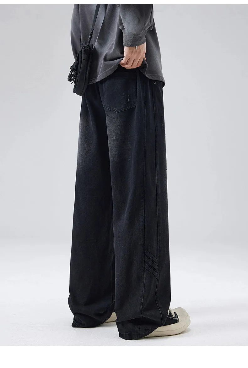 Drawstring Straight-leg Jeans
