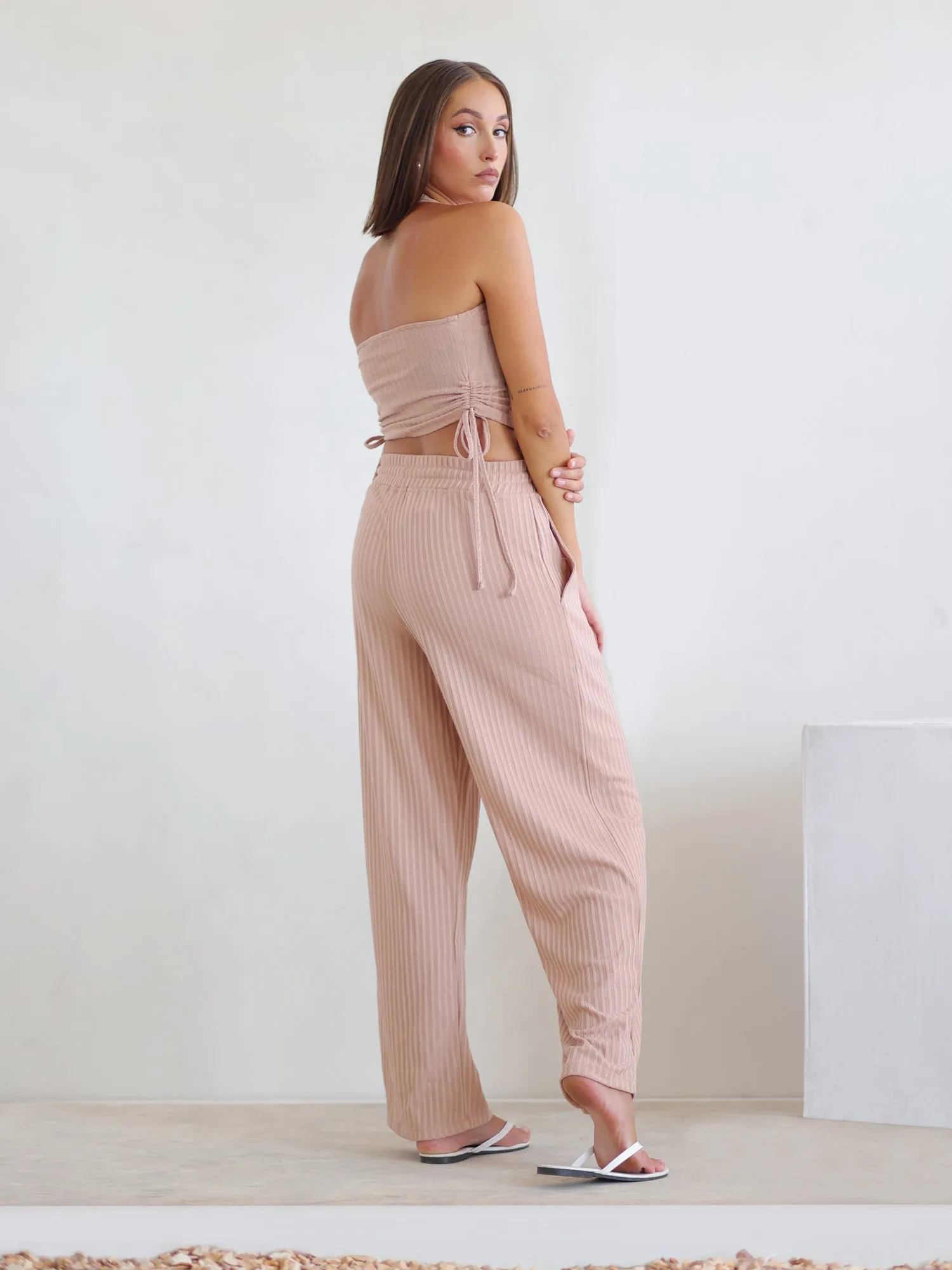 Drawstring Straight Leg Pant