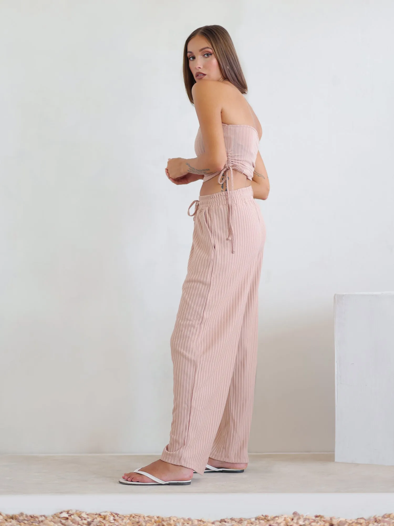 Drawstring Straight Leg Pant