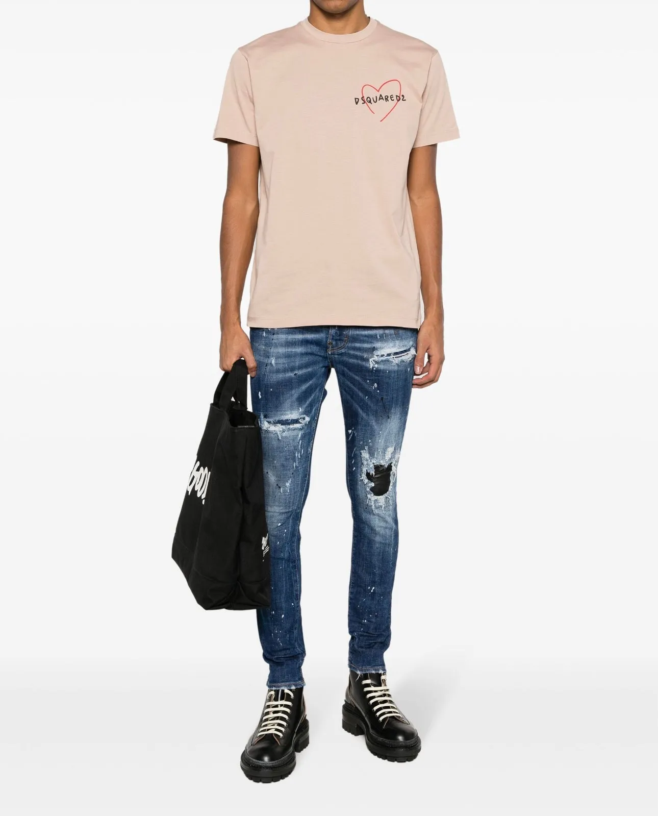 Dsquared2 distressed low-rise skinny jeans