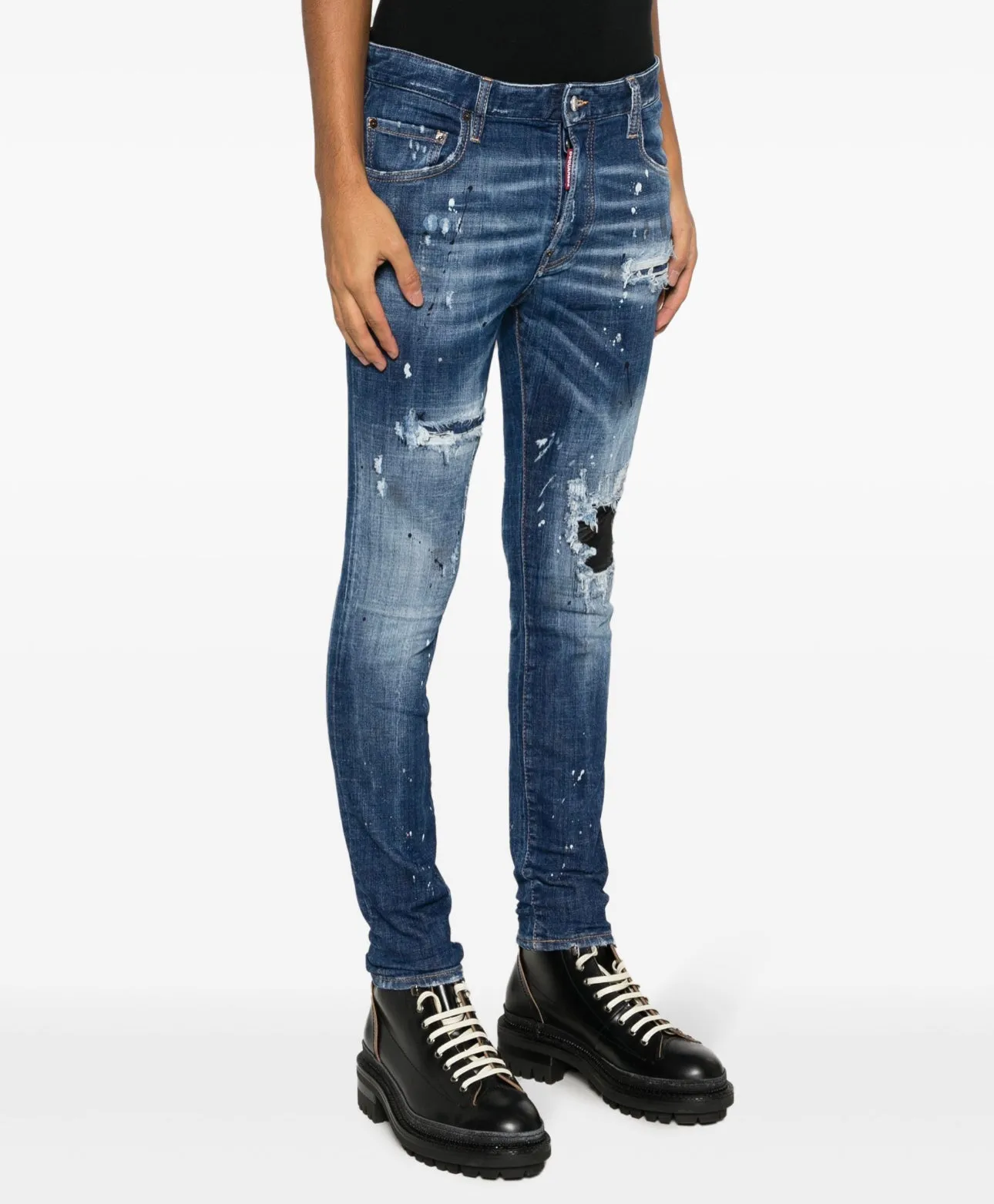 Dsquared2 distressed low-rise skinny jeans