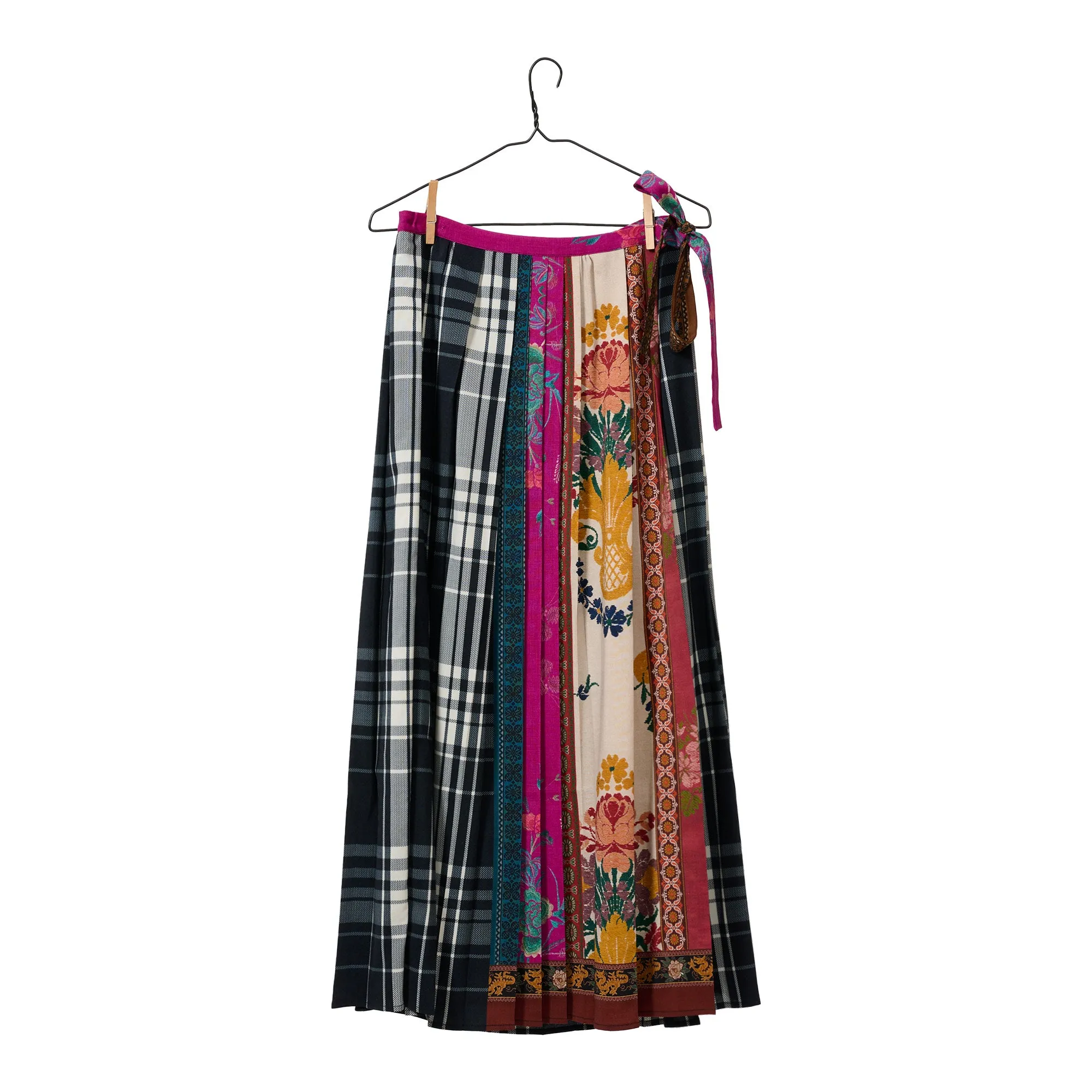 Dylan Pleated Wrap Skirt