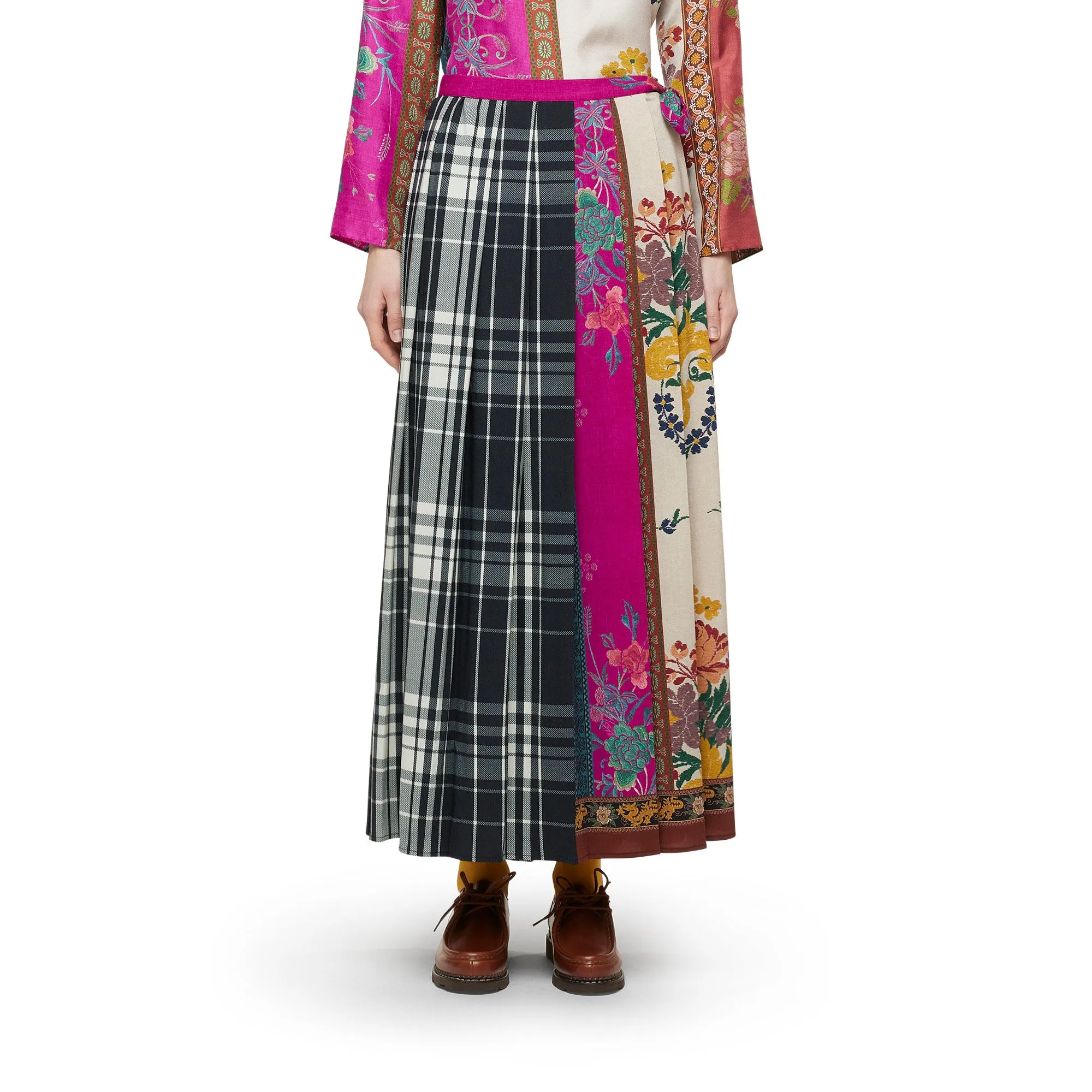 Dylan Pleated Wrap Skirt
