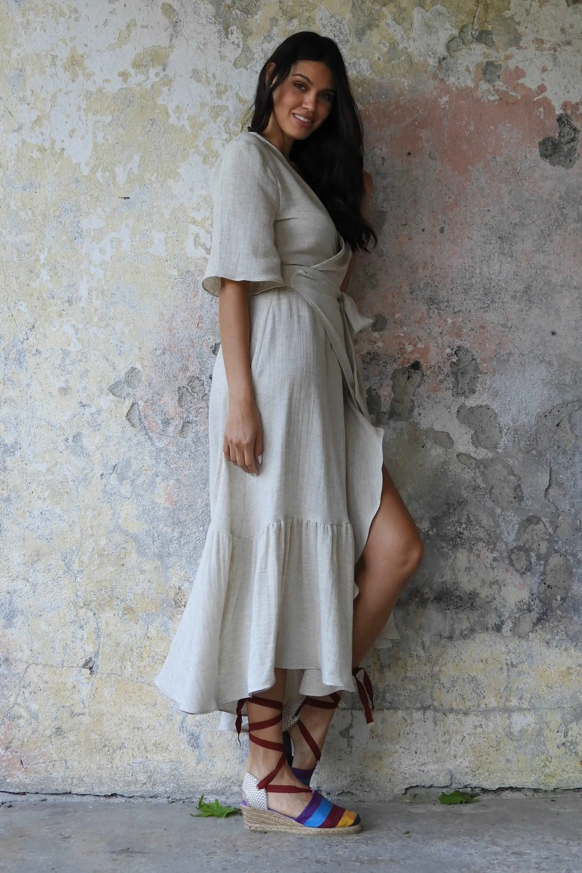 EARTH Hemp Wrap Maxi Dress